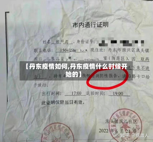 【丹东疫情如何,丹东疫情什么时候开始的】